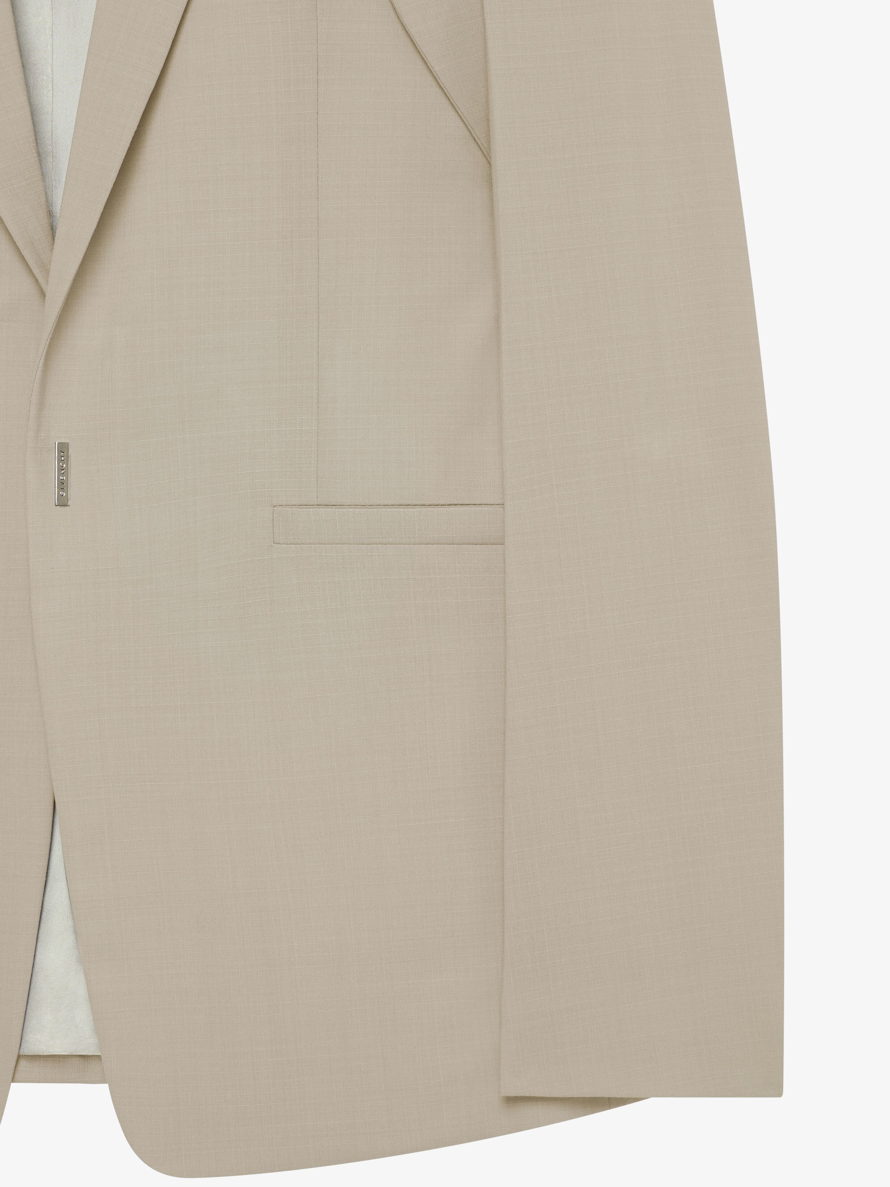 GIVENCHY MEN'S STONE GREY SLIM FIT JACKET