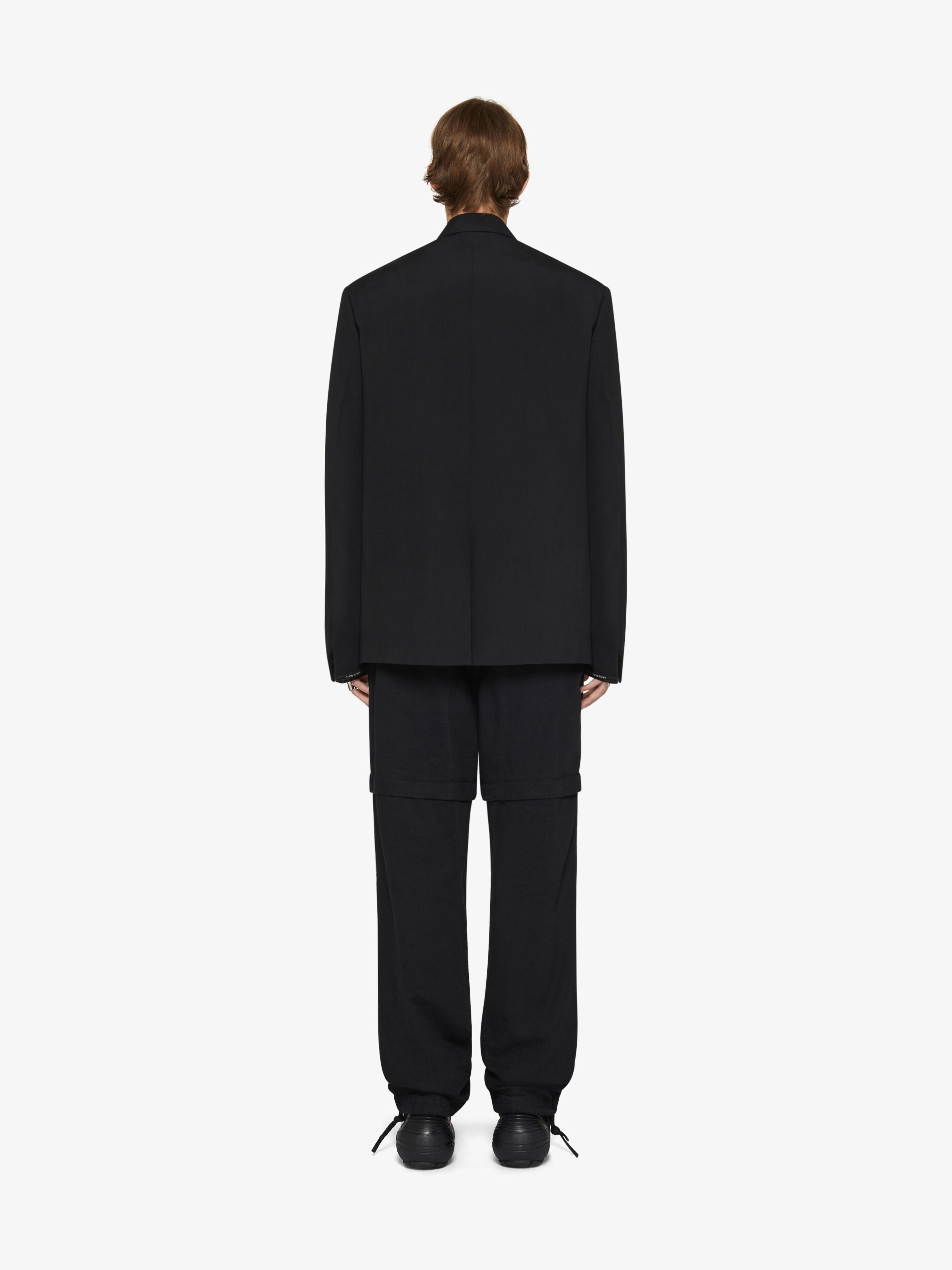 GIVENCHY MEN'S BLACK SLIM FIT TRAVEL JACKET