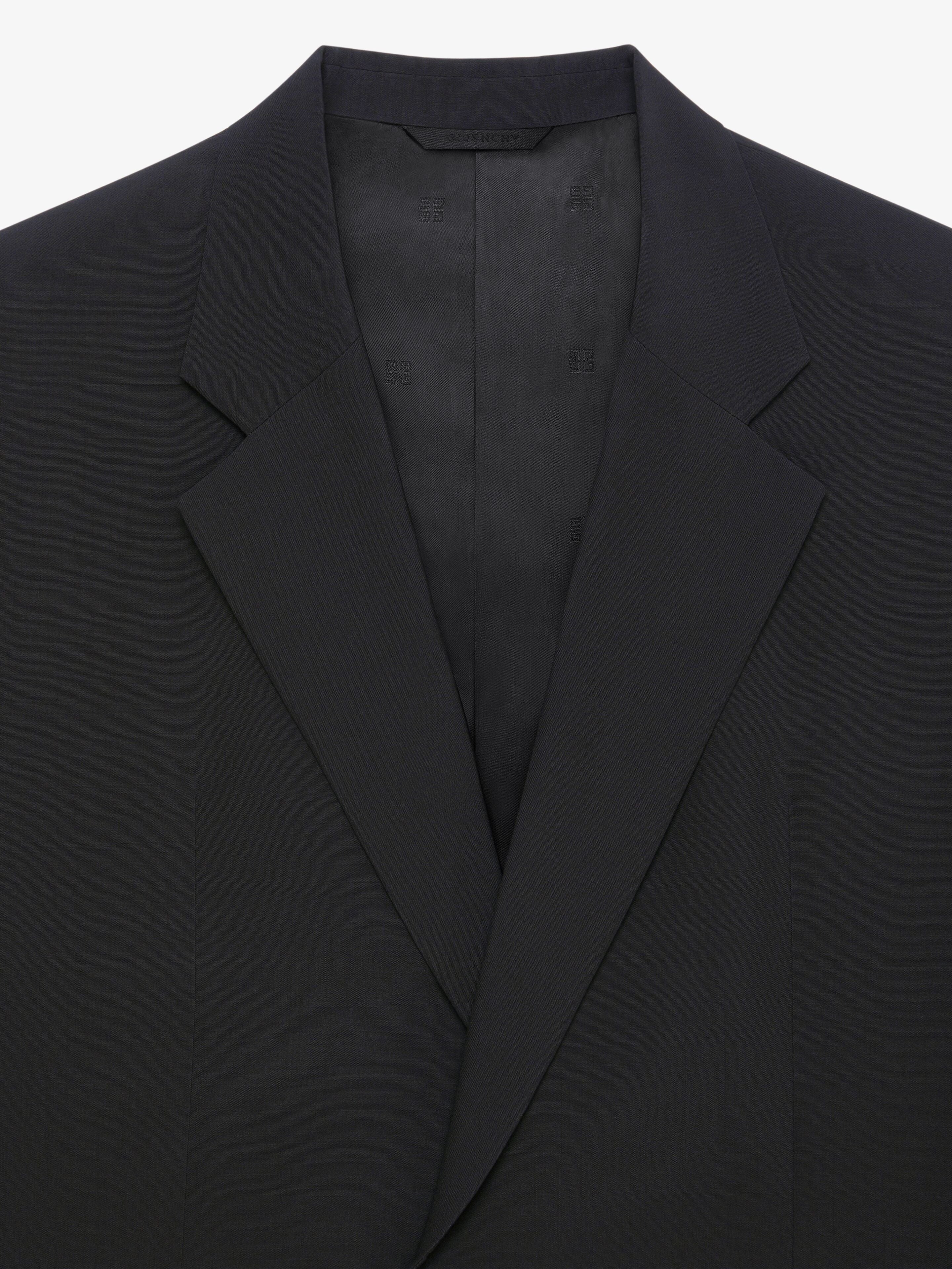 GIVENCHY MEN'S BLACK SLIM FIT TRAVEL JACKET