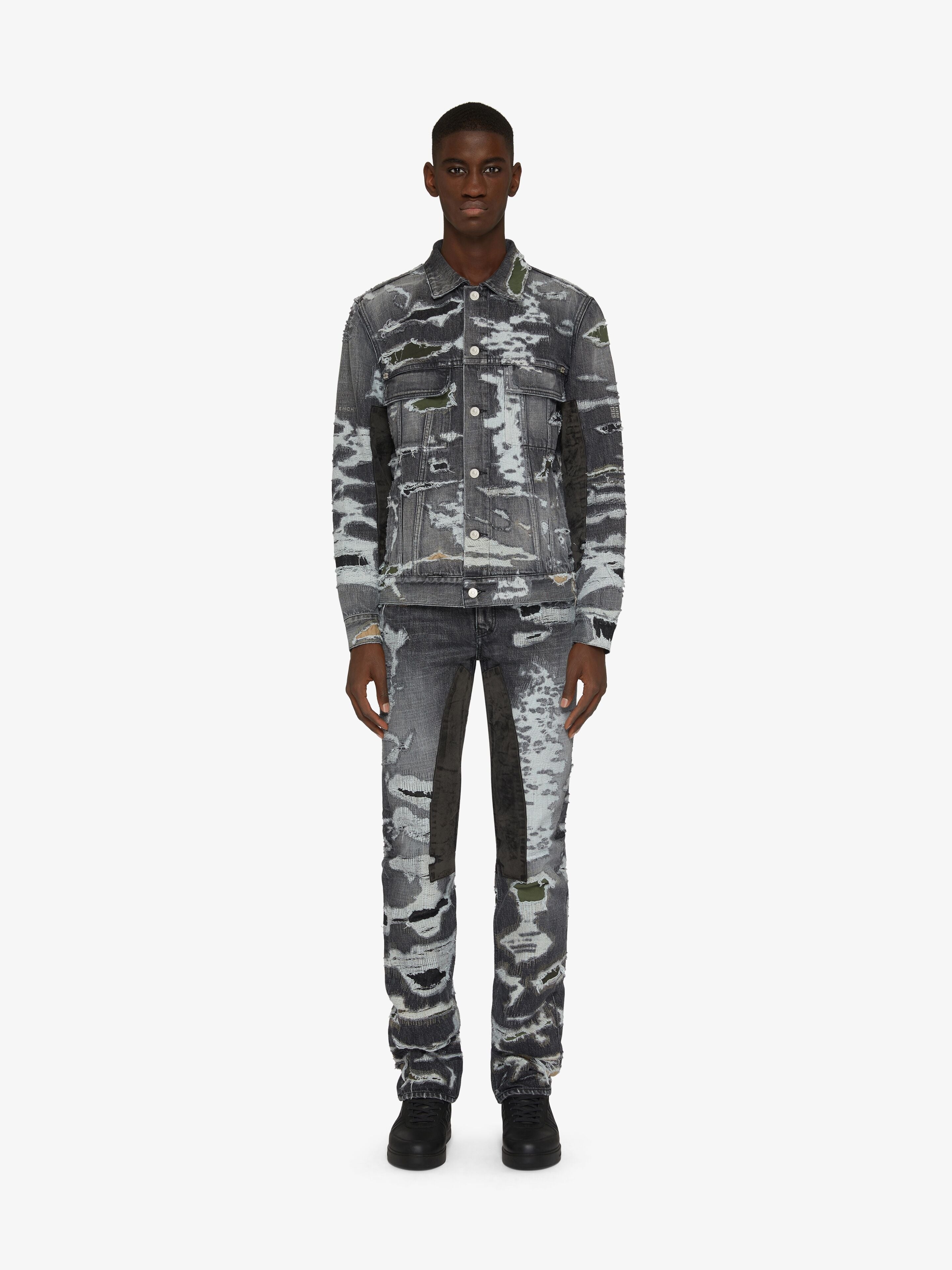 GIVENCHY MEN'S STRAIGHT FIT DENIM TROUSERS W/ LEG YOKE NWT