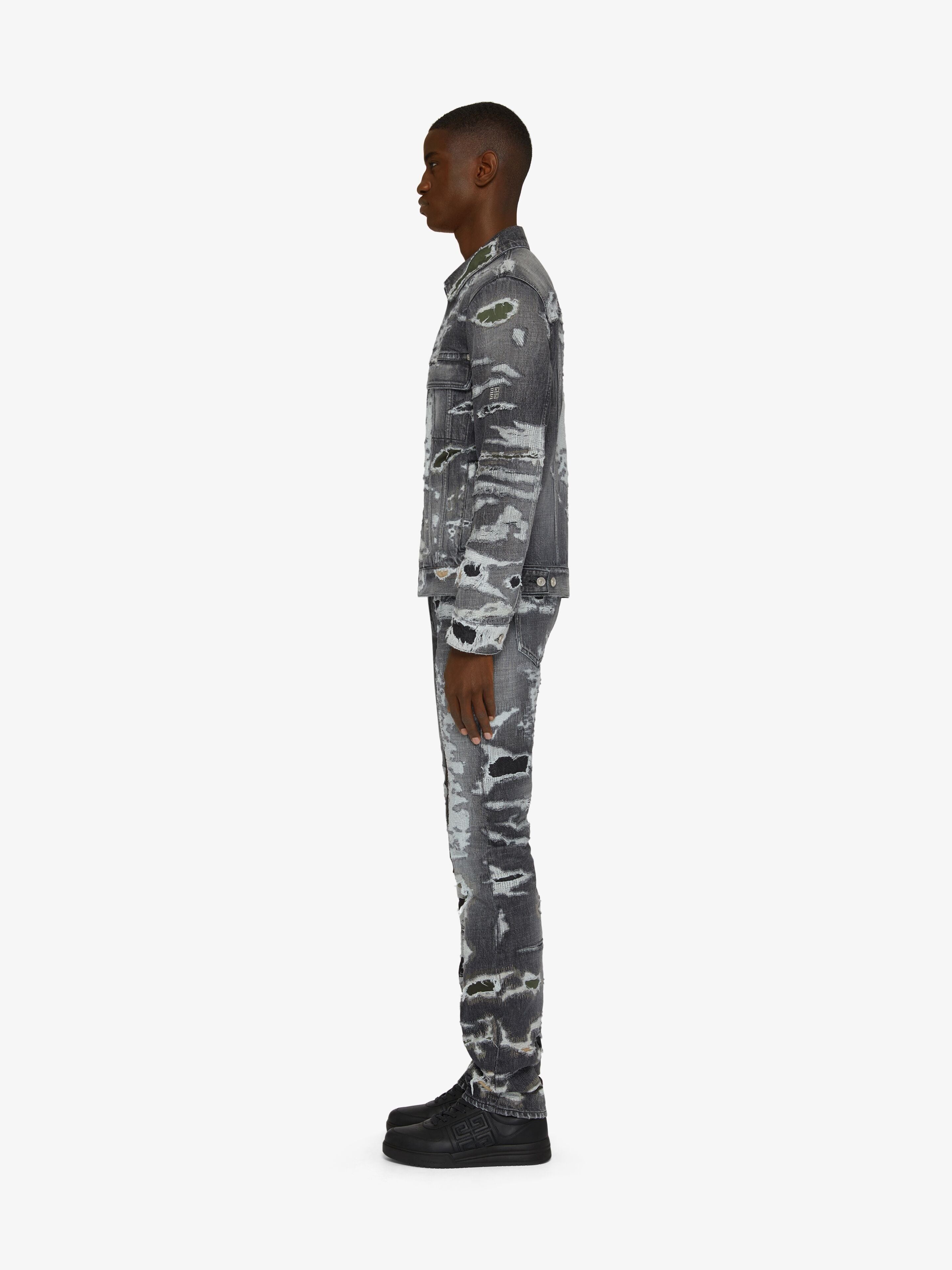 GIVENCHY MEN'S STRAIGHT FIT DENIM TROUSERS W/ LEG YOKE NWT