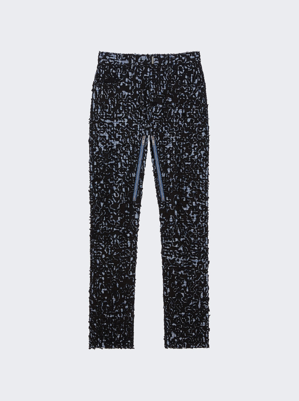 GIVENCHY MEN'S BLACK PATTERNED DENIM TROUSERS