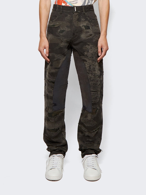 GIVENCHY MEN'S SLIM FIT DENIM TROUSERS W/ LEG YOKE NWT