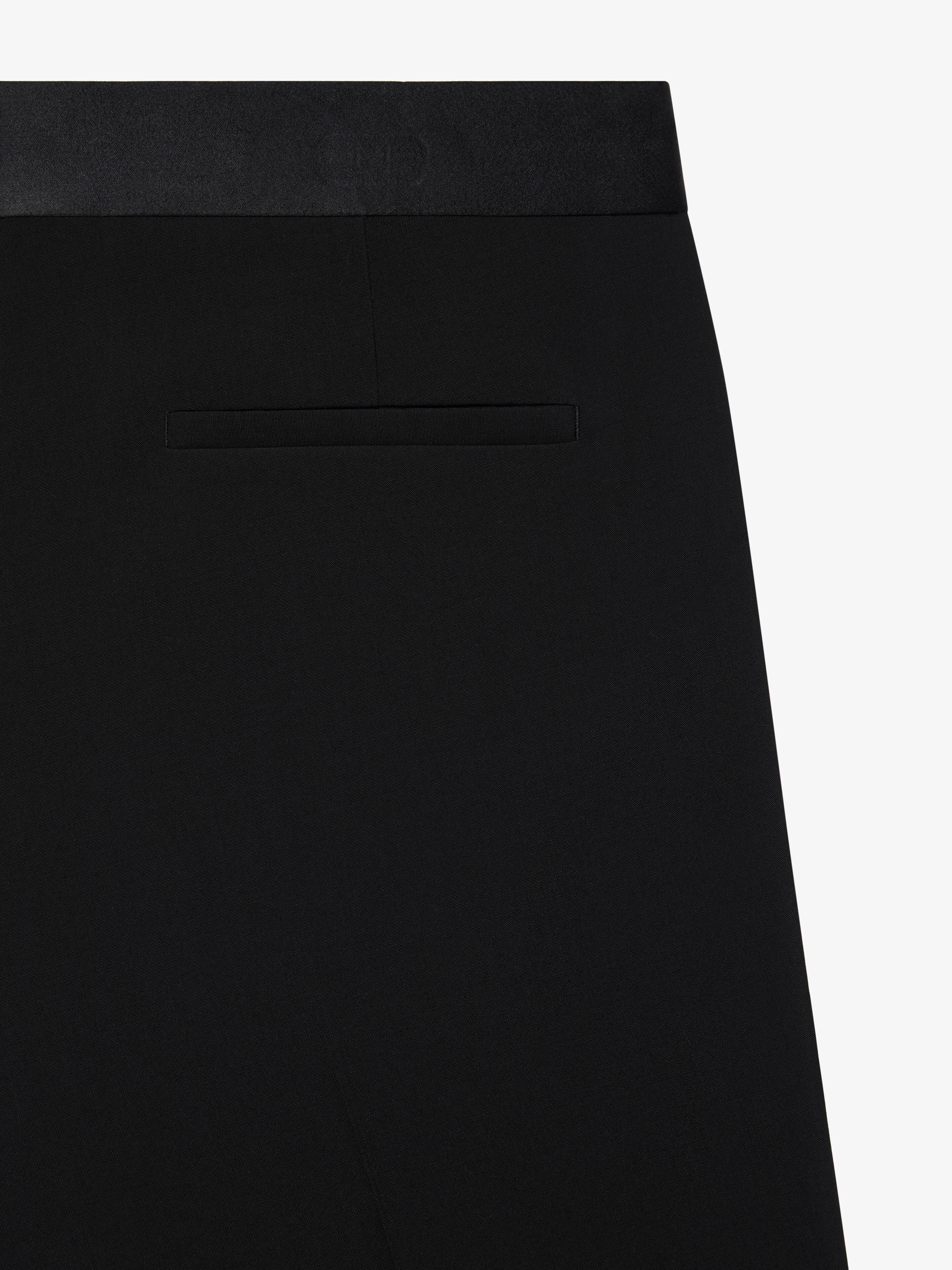 GIVENCHY MEN'S BLACK RIPPED SLIM TROUSERS