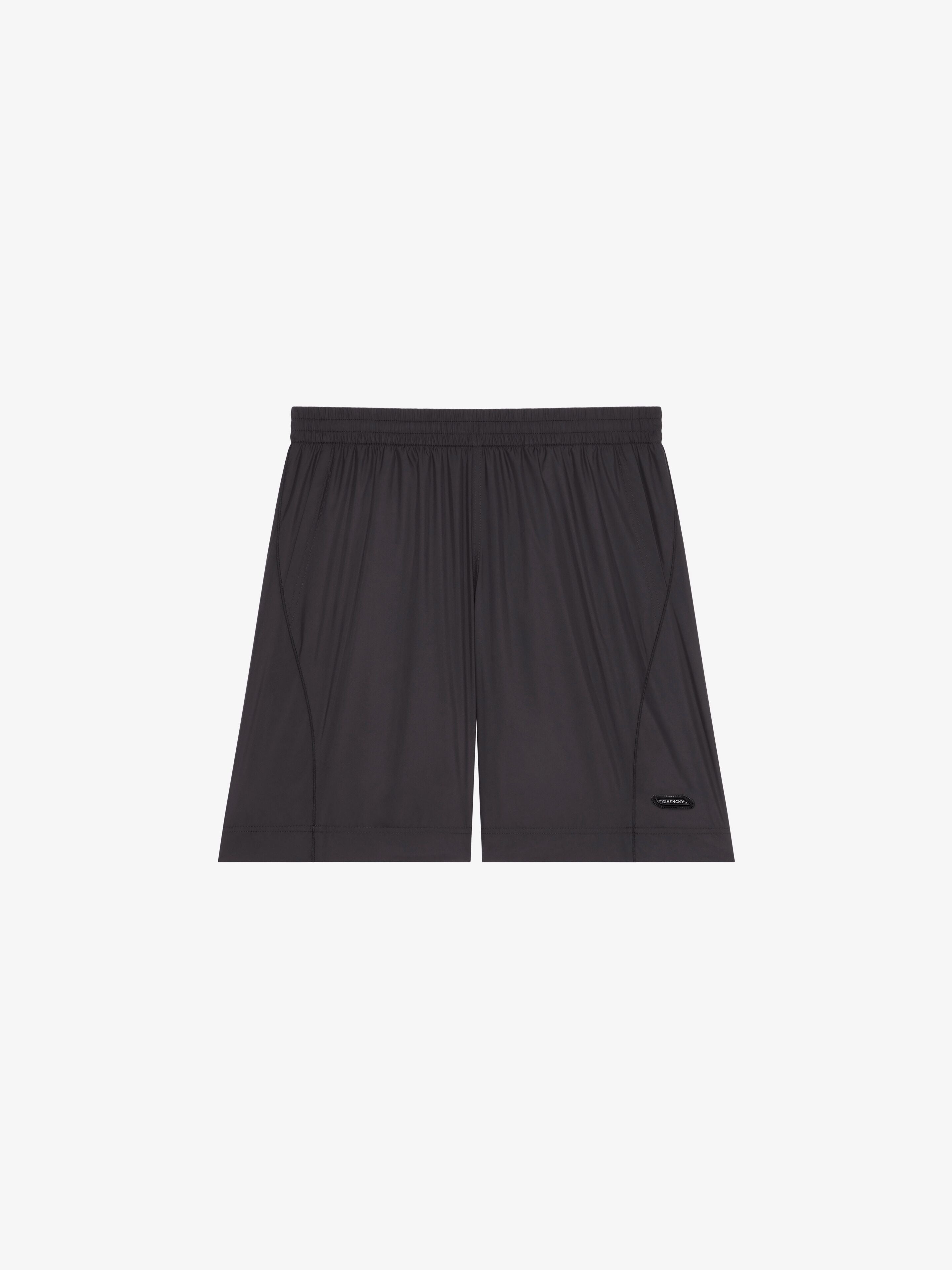 GIVENCHY MEN'S BLACK TAILORED NYLON SHORTS