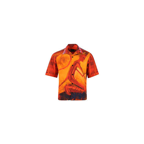 GIVENCHY MEN'S SS BOXY FIT SHIRT W/ HAWAIIAN COLLAR NWT