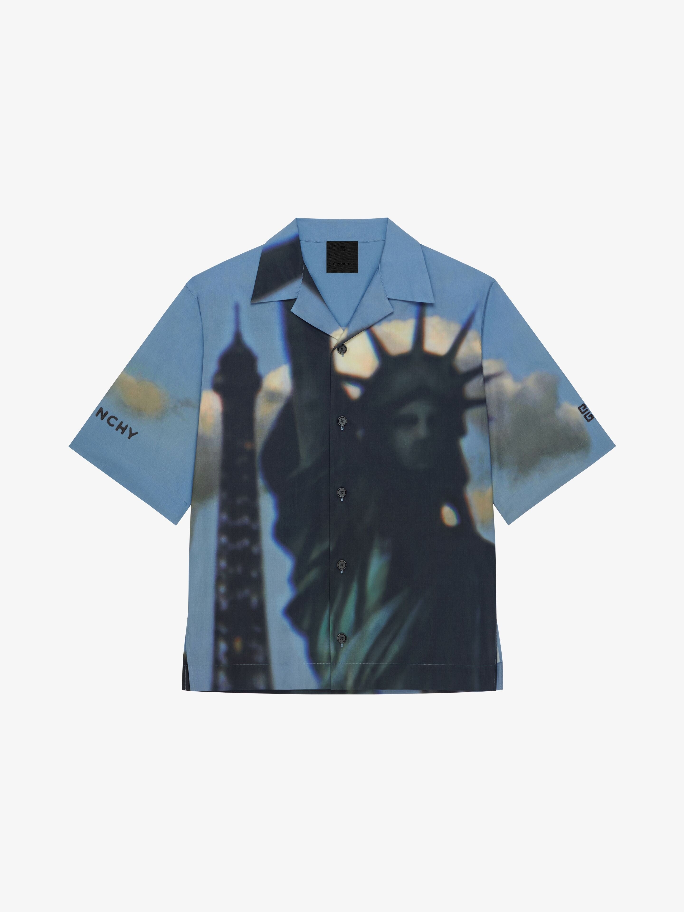 GIVENCHY MEN'S SS BOXY FIT SHIRT W/ HAWAIIAN COLLAR NWT