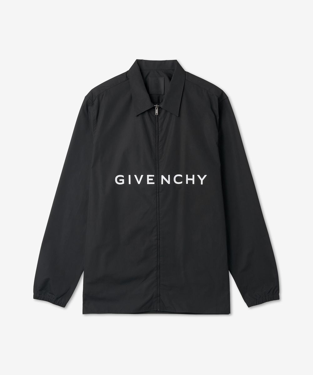GIVENCHY MEN'S BOXY FIT LS ZIP PRINT SHIRT NWT