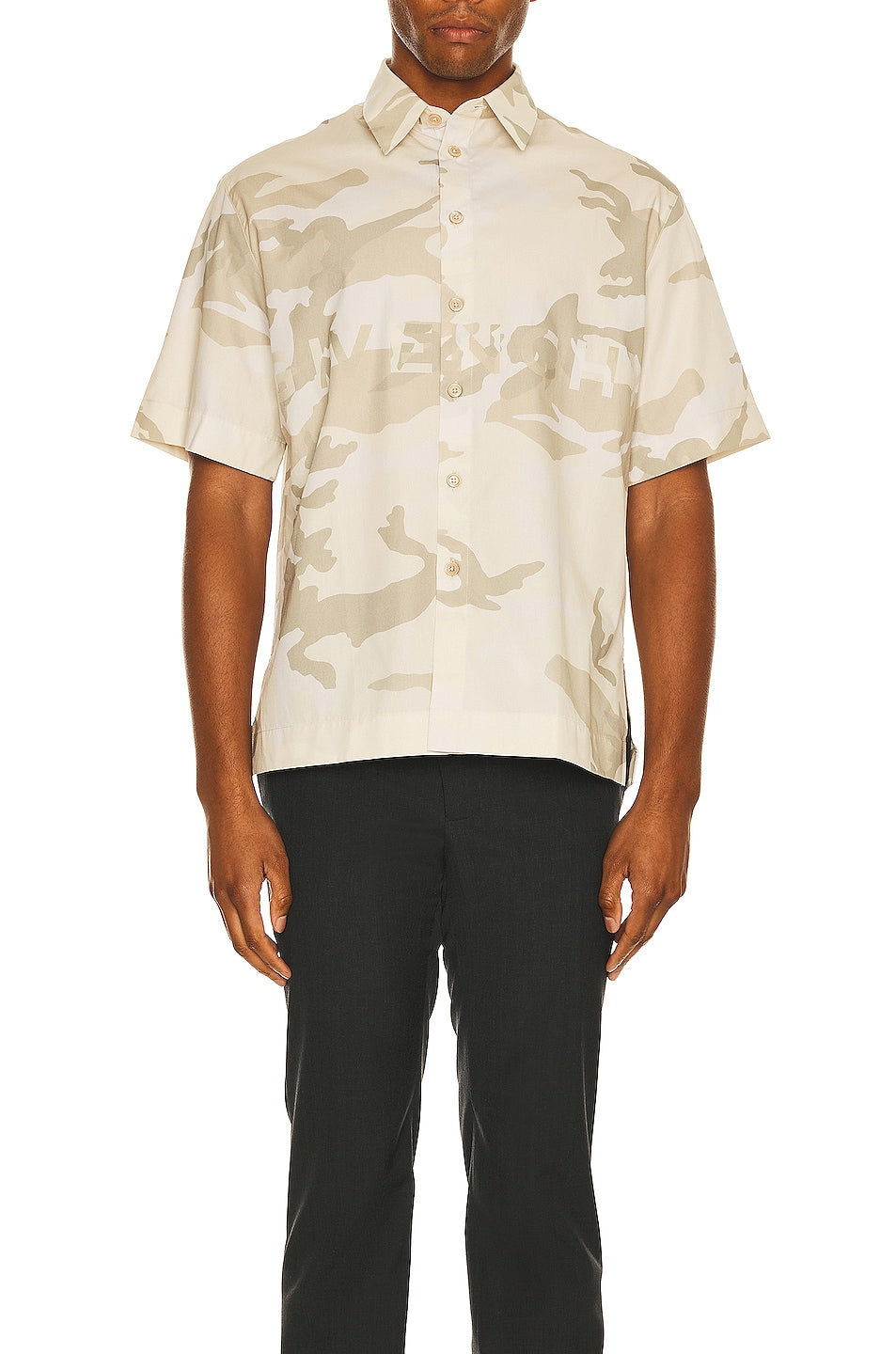 GIVENCHY MEN'S SHORT SLEEVES BOXY FIT PRINT SHIRT NWT