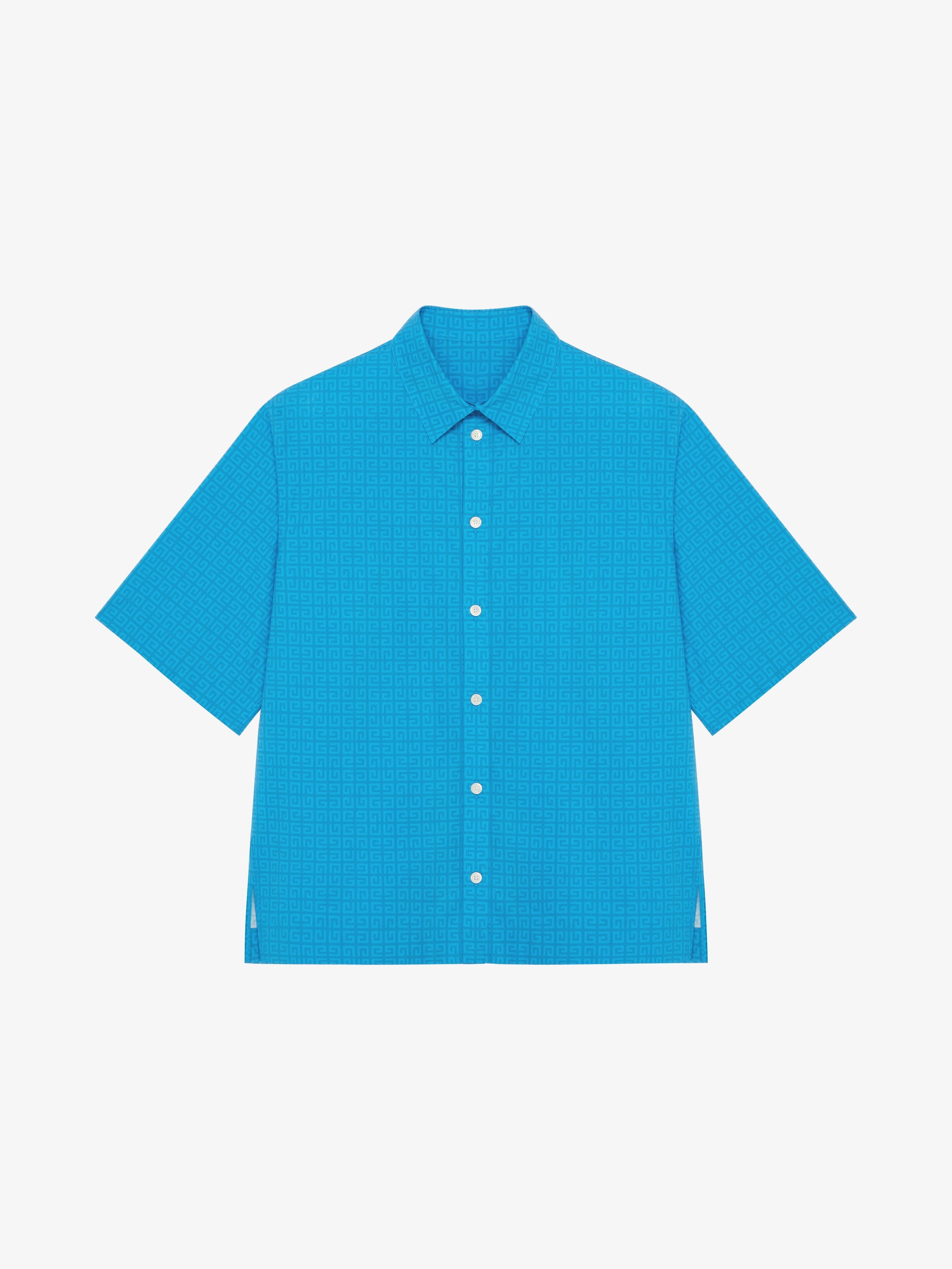 GIVENCHY MEN'S BRIGHT BLUE BOXY SHIRT