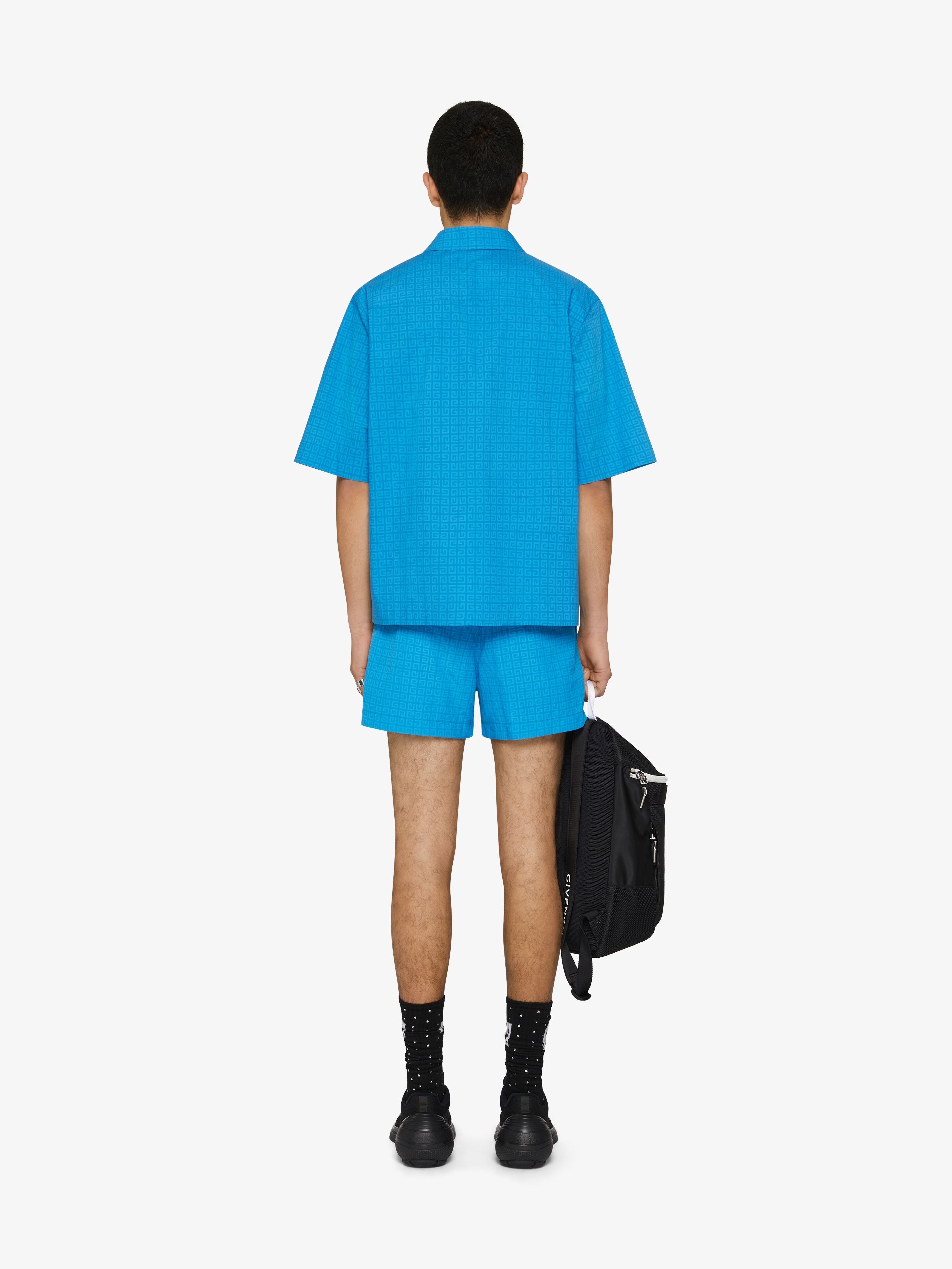 GIVENCHY MEN'S BRIGHT BLUE BOXY SHIRT