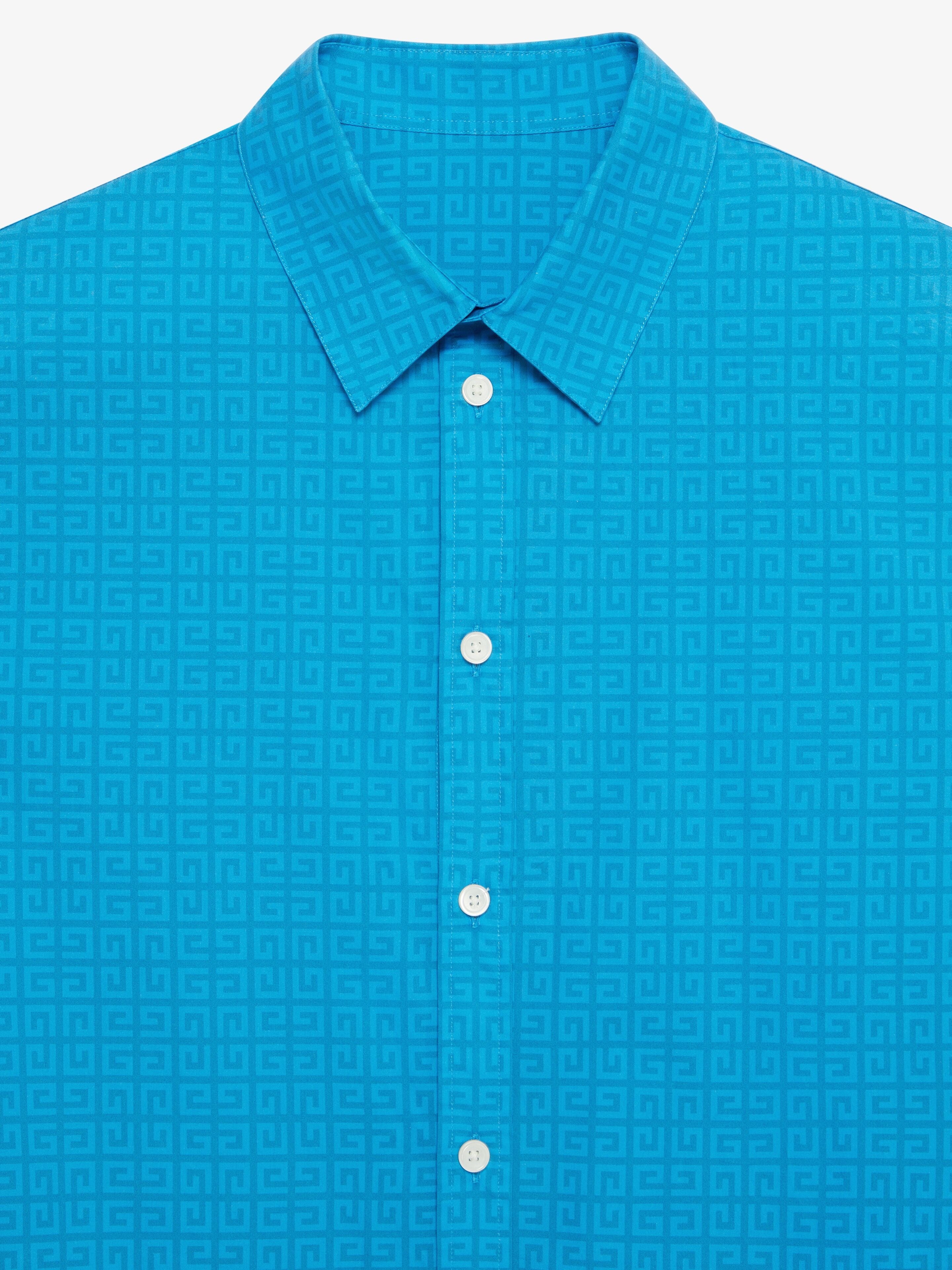 GIVENCHY MEN'S BRIGHT BLUE BOXY SHIRT