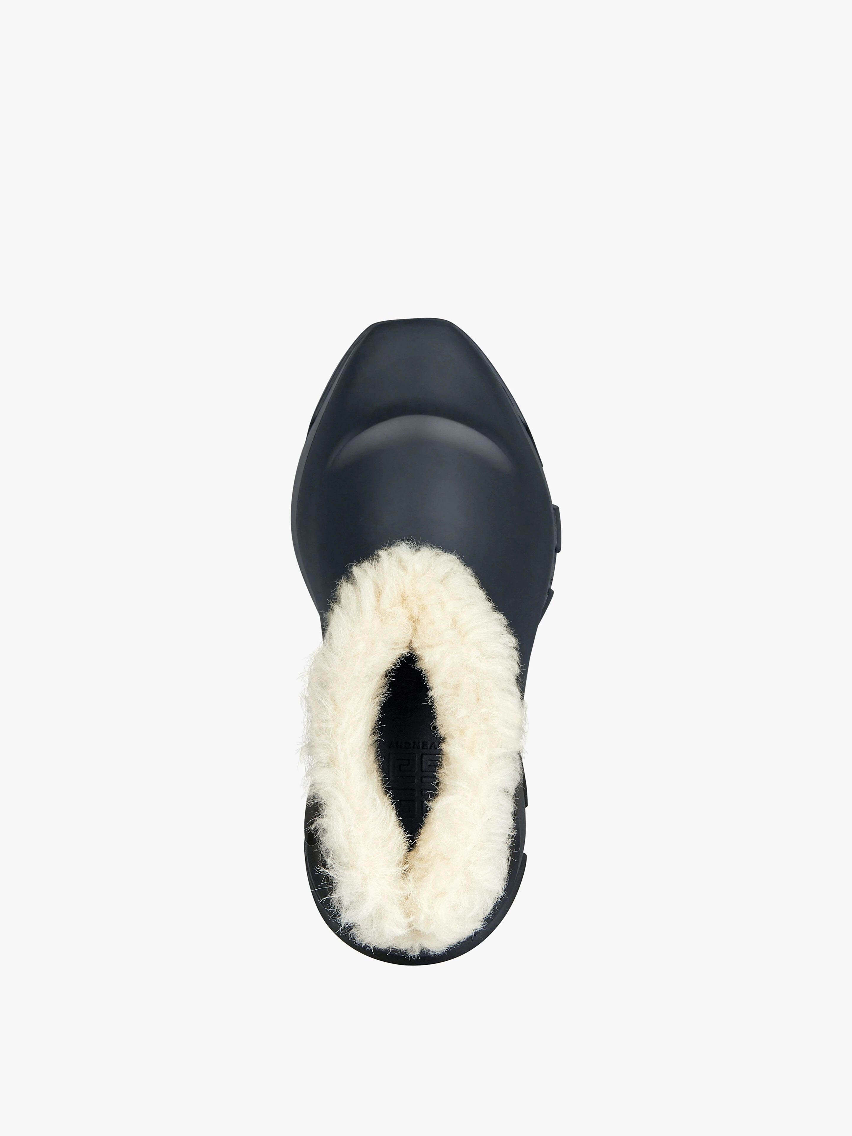 GIVENCHY MEN'S BLACK FUR-LINED SLIP-ON SHOES