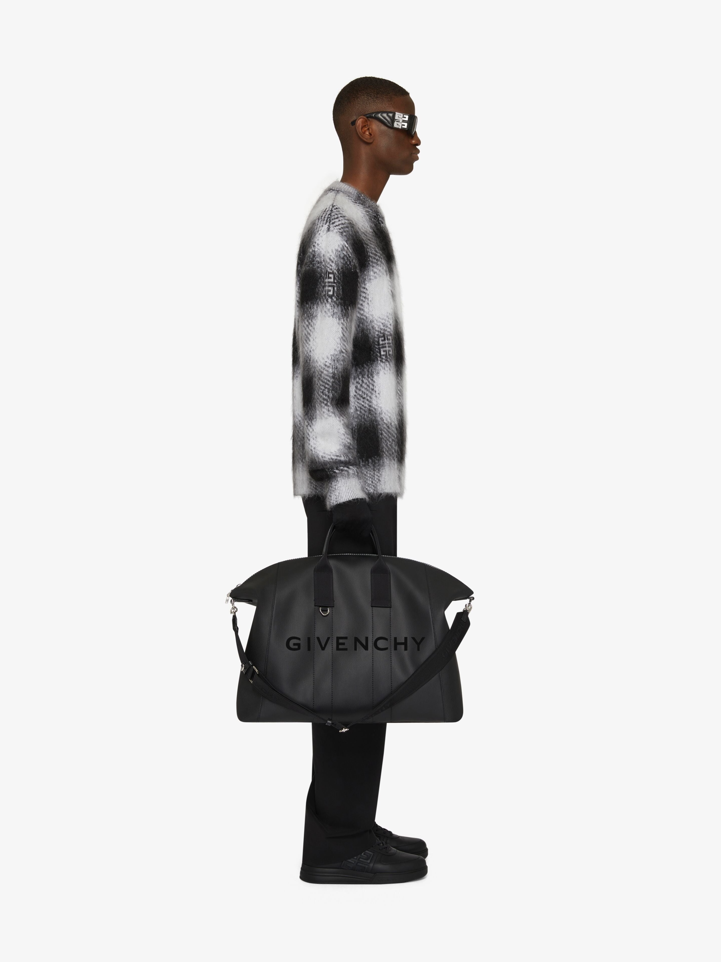 GIVENCHY MEN'S PLAID CREW NECK NWT