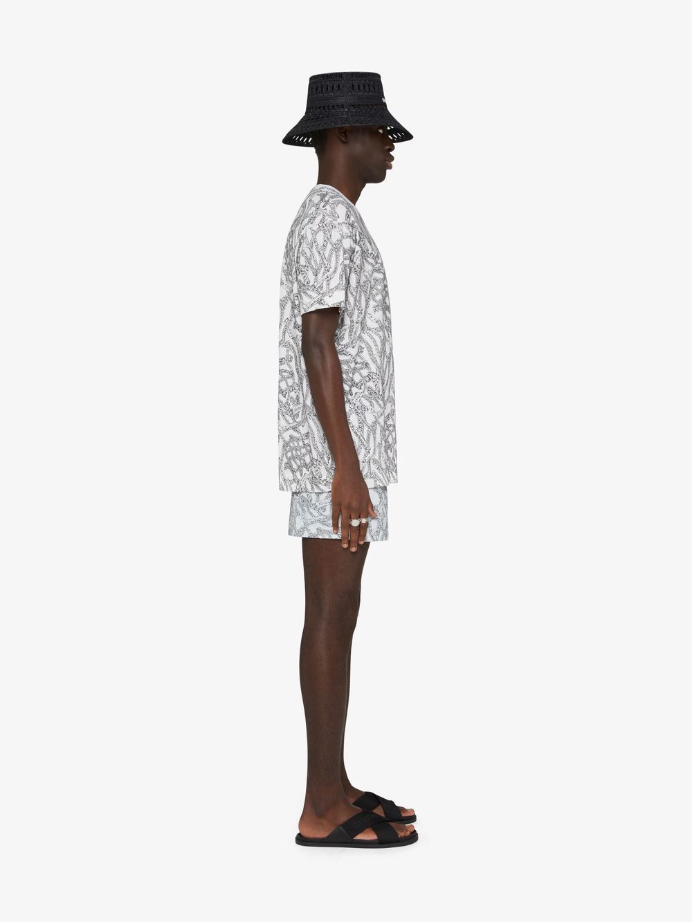 GIVENCHY MEN'S GRAY SWIM SHORTS