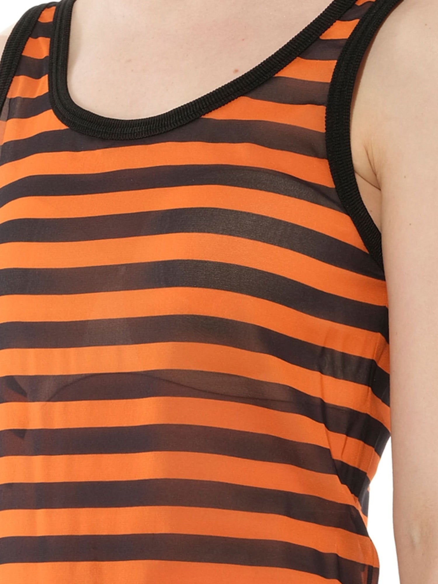 GIVENCHY WOMEN'S ORANGE BLACK STRIPED DRESS