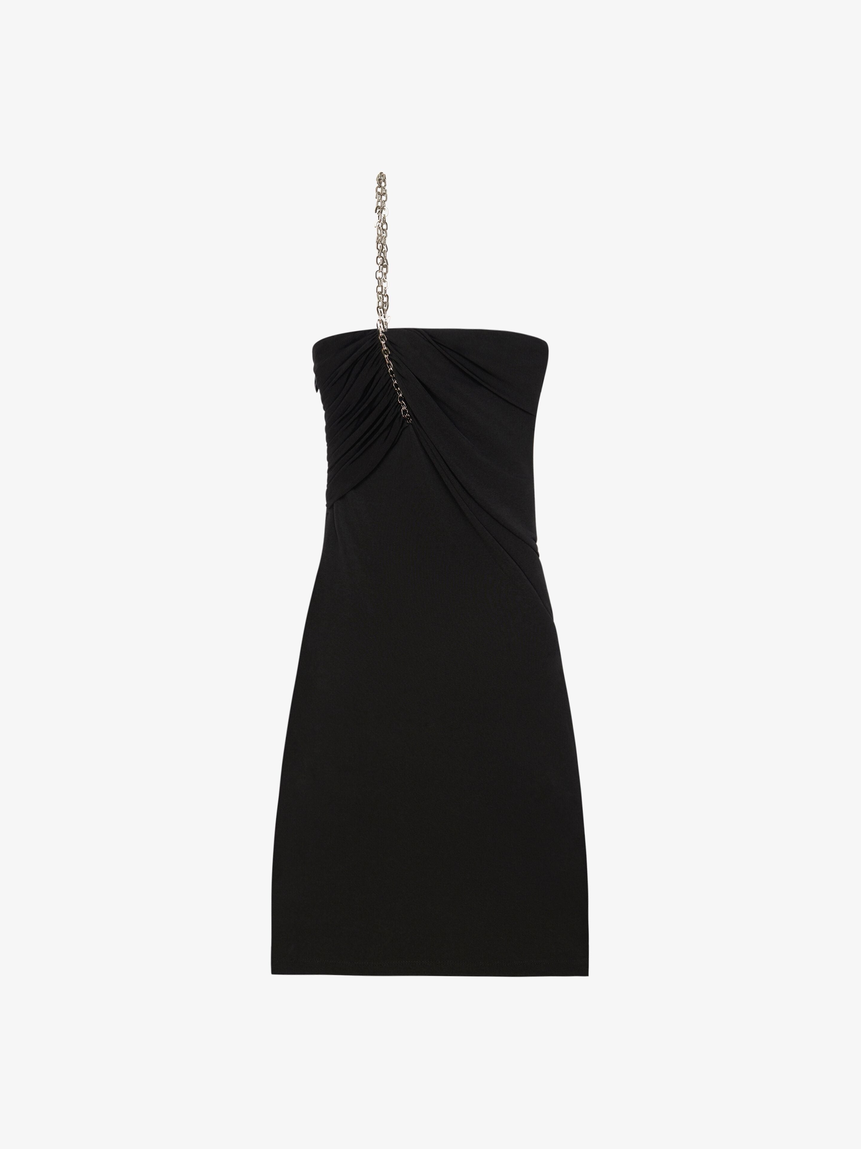 GIVENCHY WOMEN'S STRAPLESS DRAPED DRESS W/ CHAIN NWT