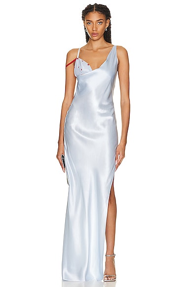 GIVENCHY WOMEN'S ASYMETIC LONG DRAPPED DRESS W/H BRA NWT