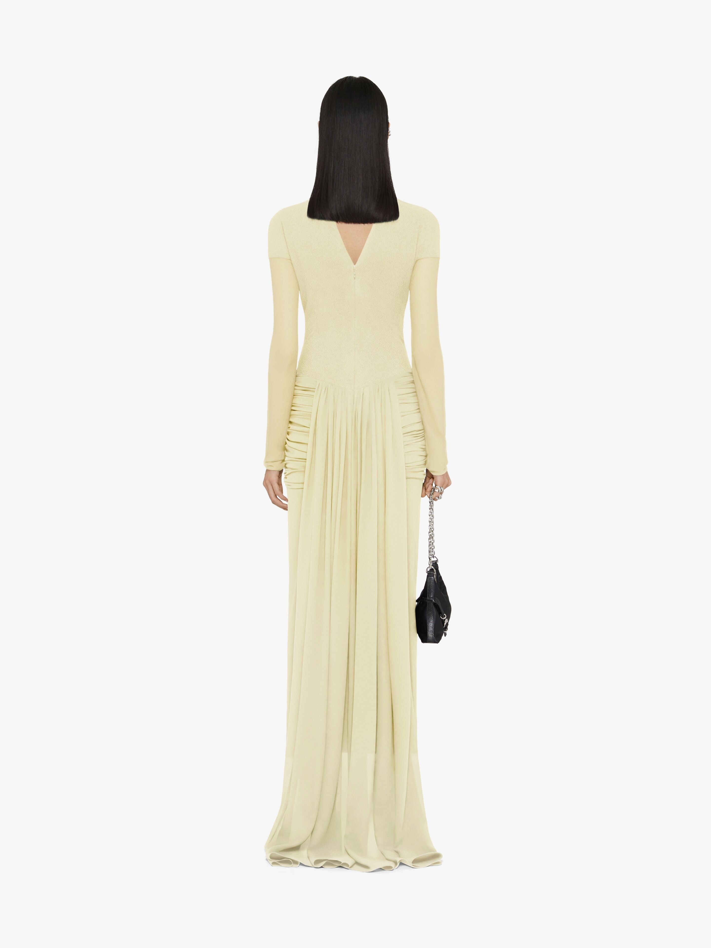 GIVENCHY WOMEN'S LIGHT YELLOW RUCHED DRESS