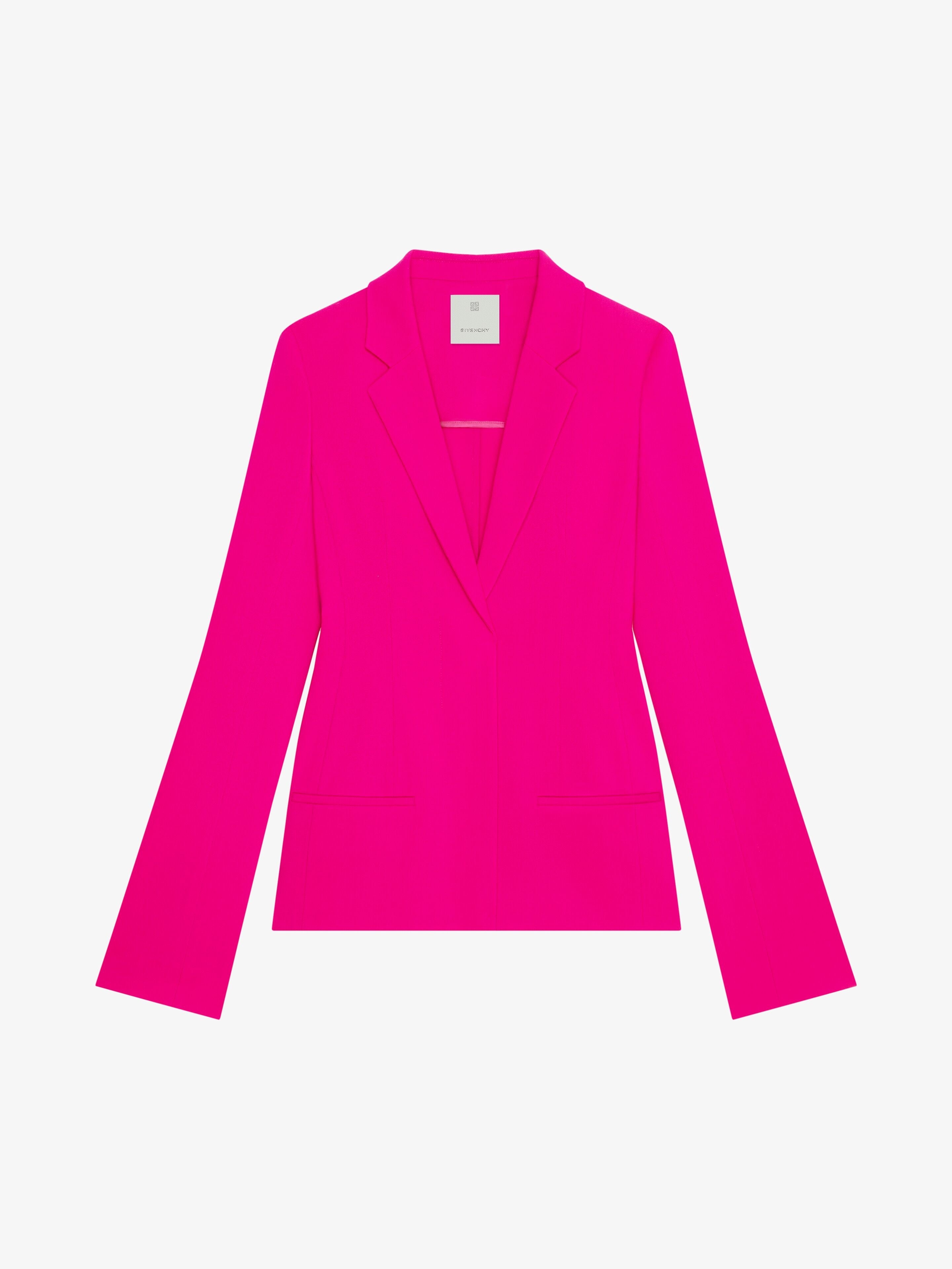 GIVENCHY WOMEN'S FUCHSIA BELL-SLEEVE TAILORED JACKET
