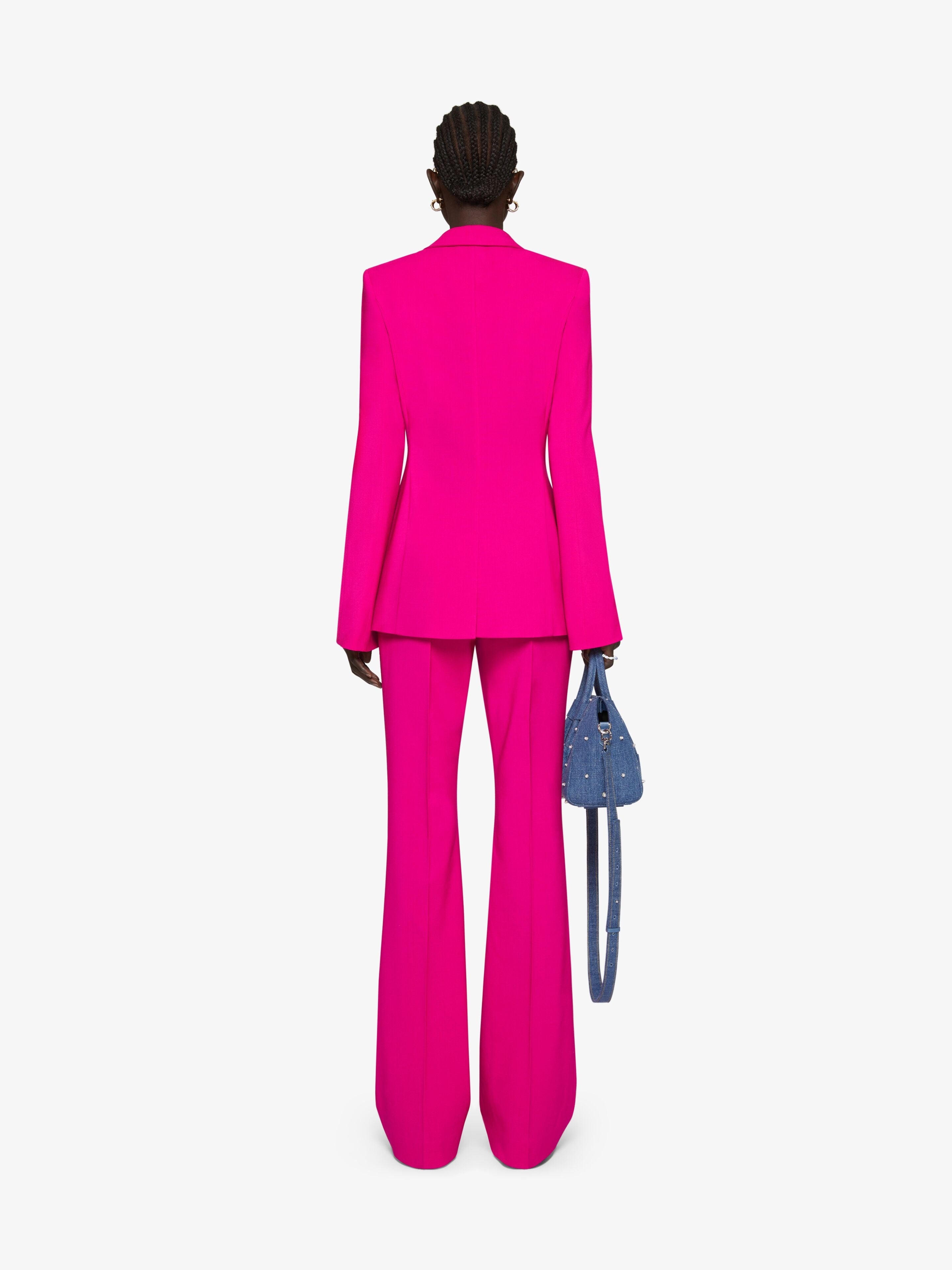 GIVENCHY WOMEN'S FUCHSIA BELL-SLEEVE TAILORED JACKET