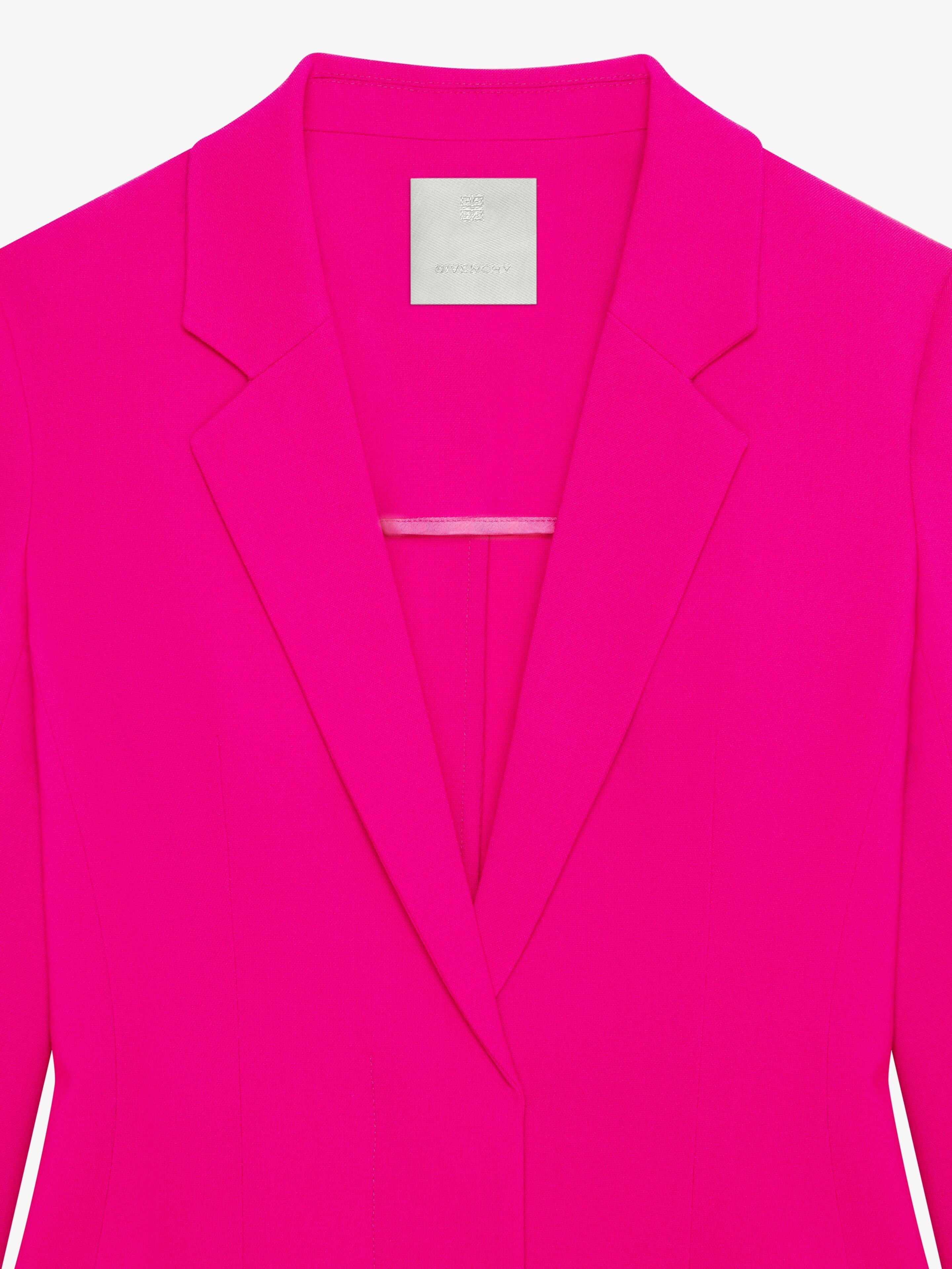 GIVENCHY WOMEN'S FUCHSIA BELL-SLEEVE TAILORED JACKET