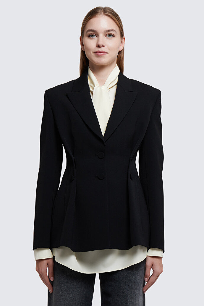 GIVENCHY WOMEN'S BLACK TAILORED BUTTON JACKET