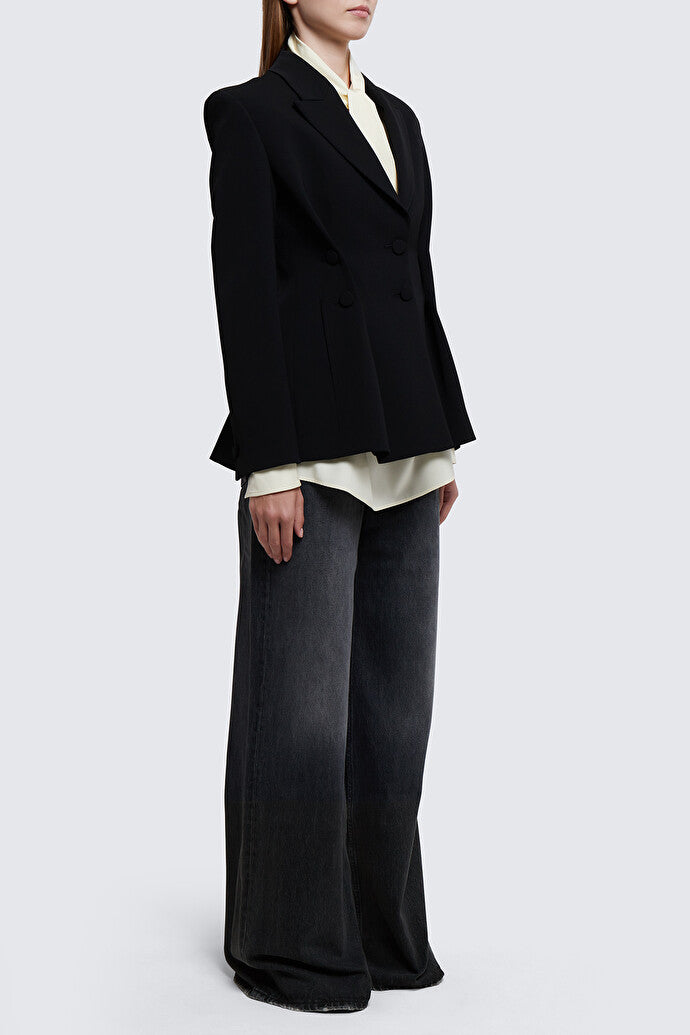 GIVENCHY WOMEN'S BLACK TAILORED BUTTON JACKET