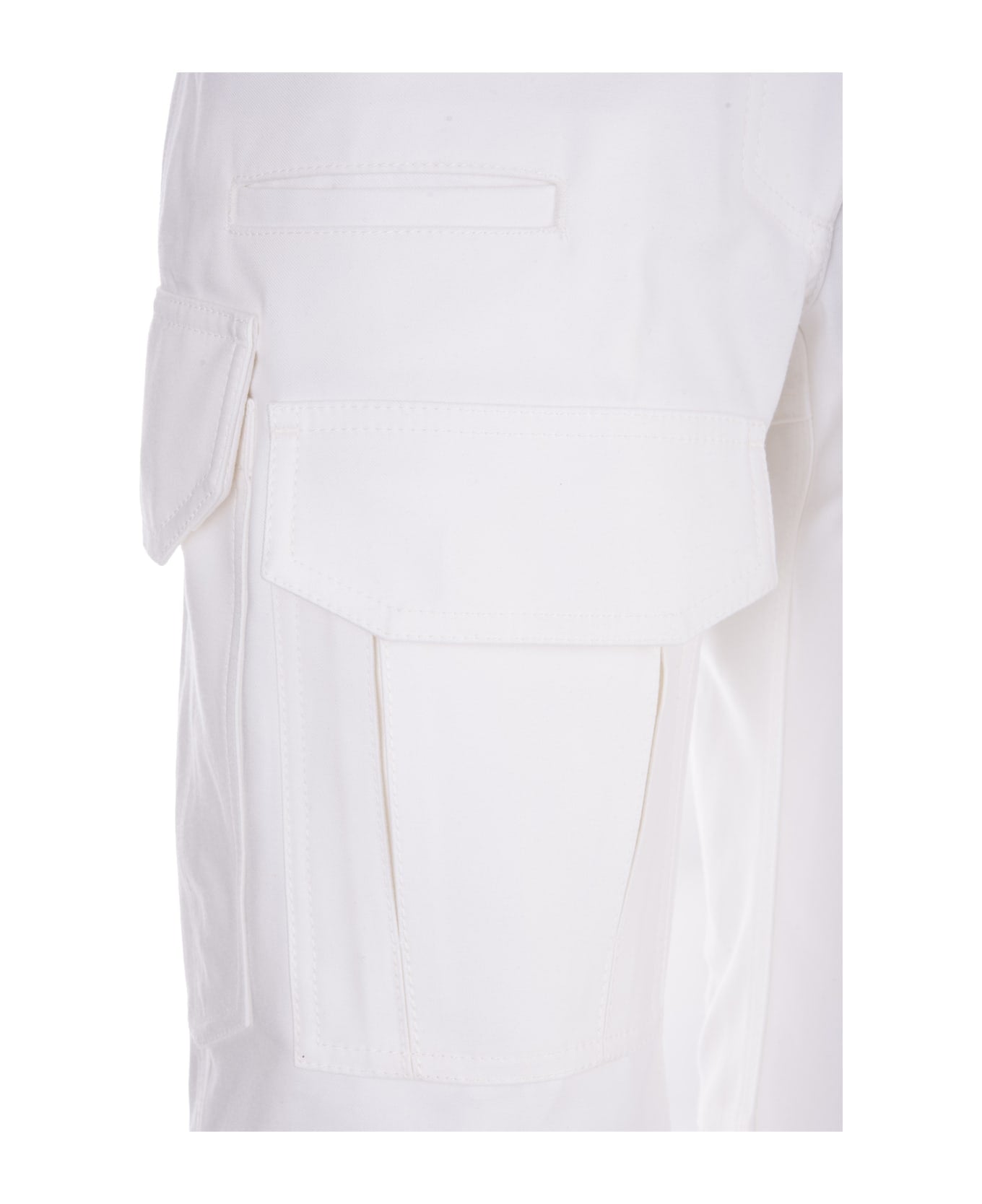 GIVENCHY WOMEN'S WHITE CARGO BERMUDA SHORTS