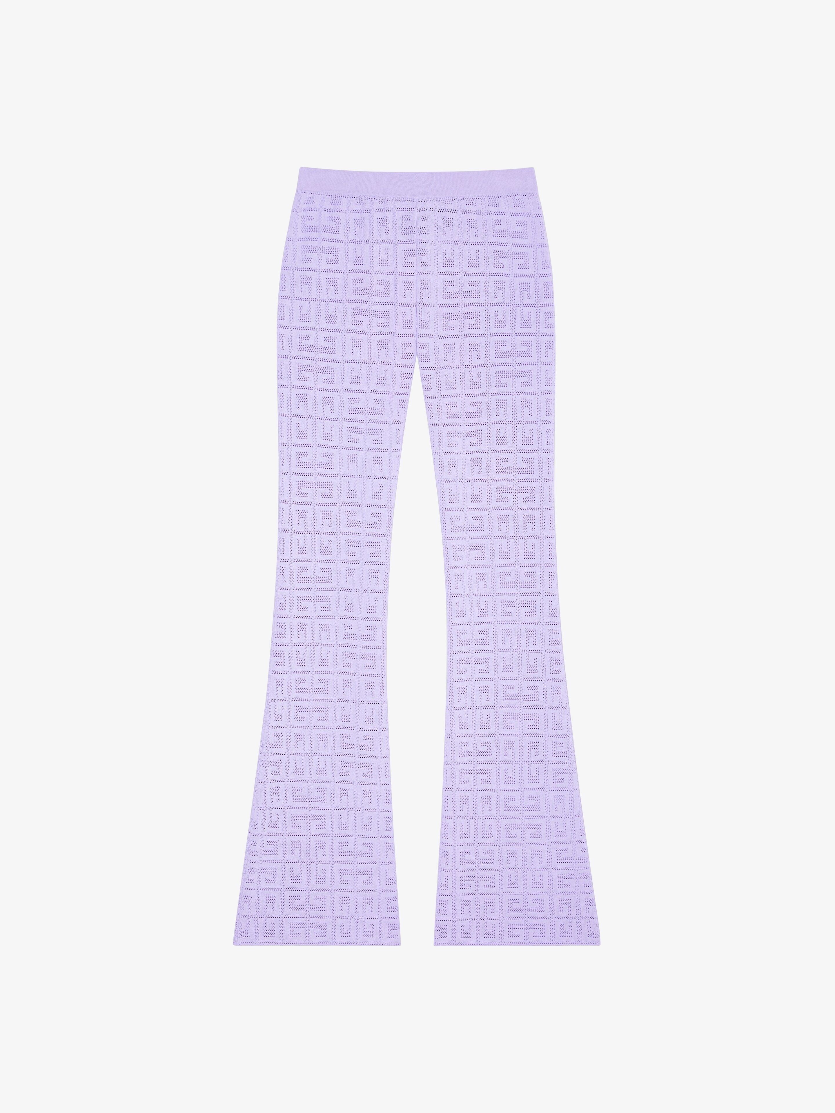 GIVENCHY WOMEN'S LAVENDER WIDE KNIT TROUSERS