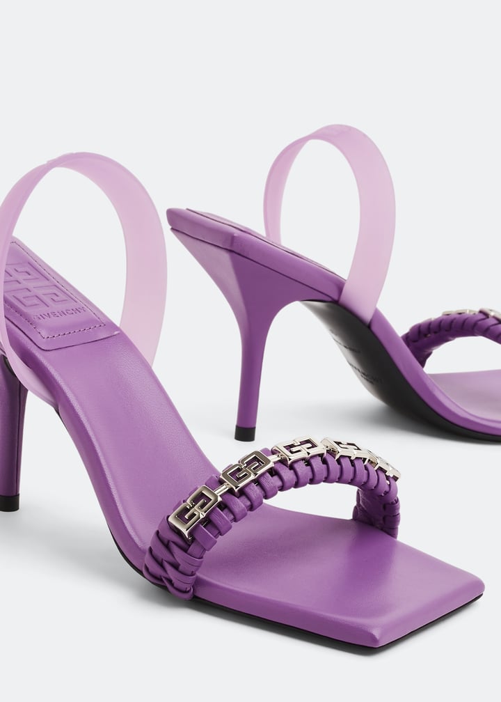 GIVENCHY WOMEN'S G WOVEN SLINGBACK SANDAL 90 NWT