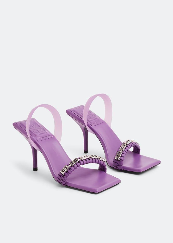 GIVENCHY WOMEN'S G WOVEN SLINGBACK SANDAL 90 NWT