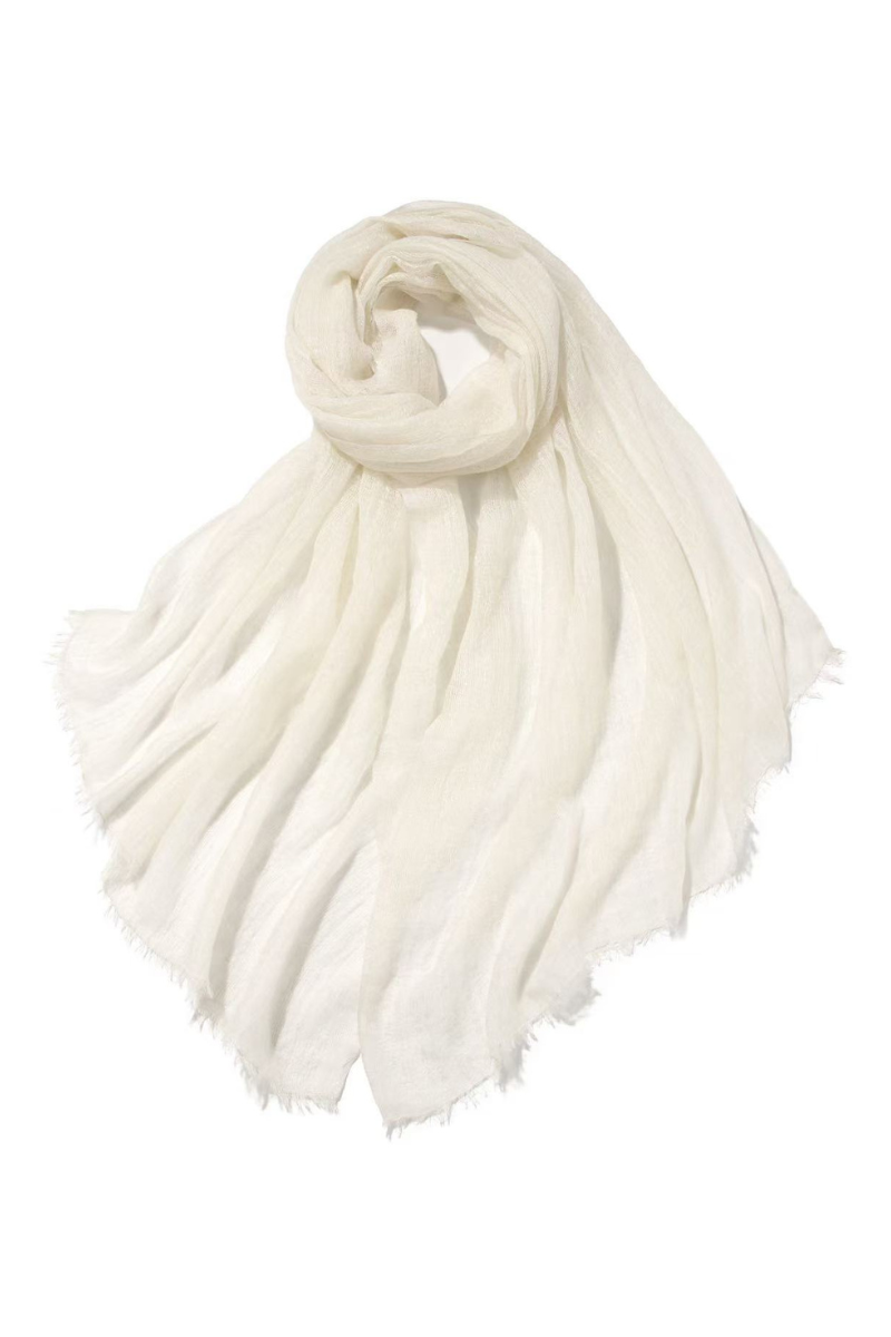 Max Simple Moonlight Cashmere Wrap White