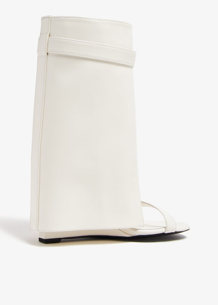 GIVENCHY WOMEN'S SHARK LOCK ANKLE SANDALS 90 NWT