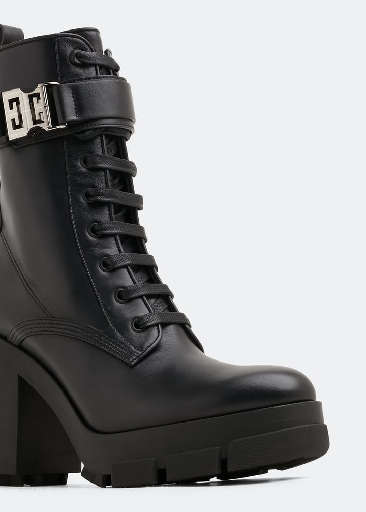 GIVENCHY WOMEN'S TERRA HEEL LACED-UP BOOT NWT