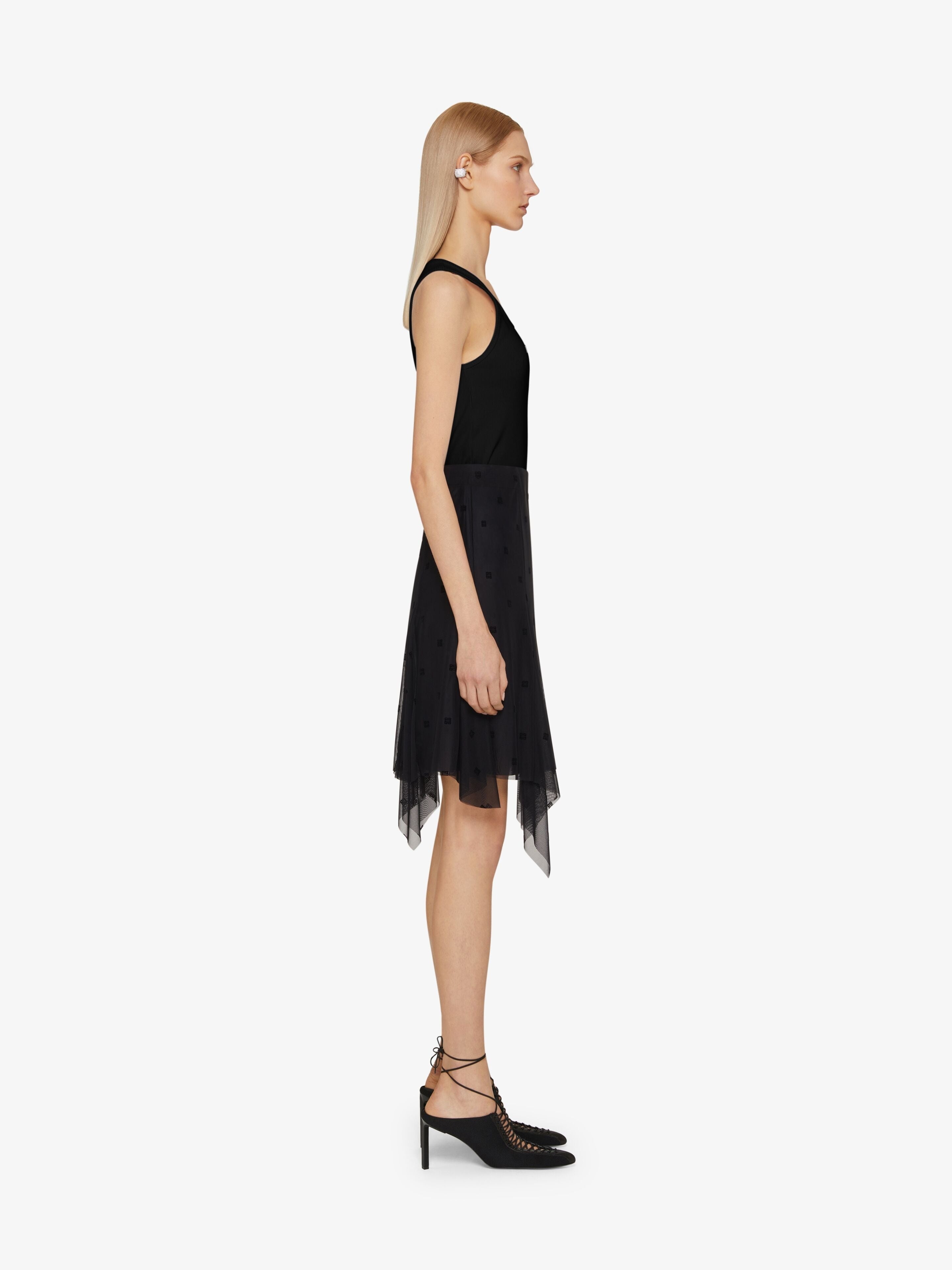 GIVENCHY WOMEN'S KNEE LENGHT TULLE SKIRT WITH POINTS NWT