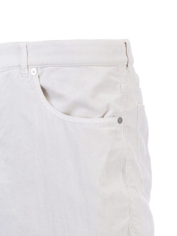 BRUNELLO CUCINELLI MEN'S OFF-WHITE STRAIGHT-LEG TROUSERS