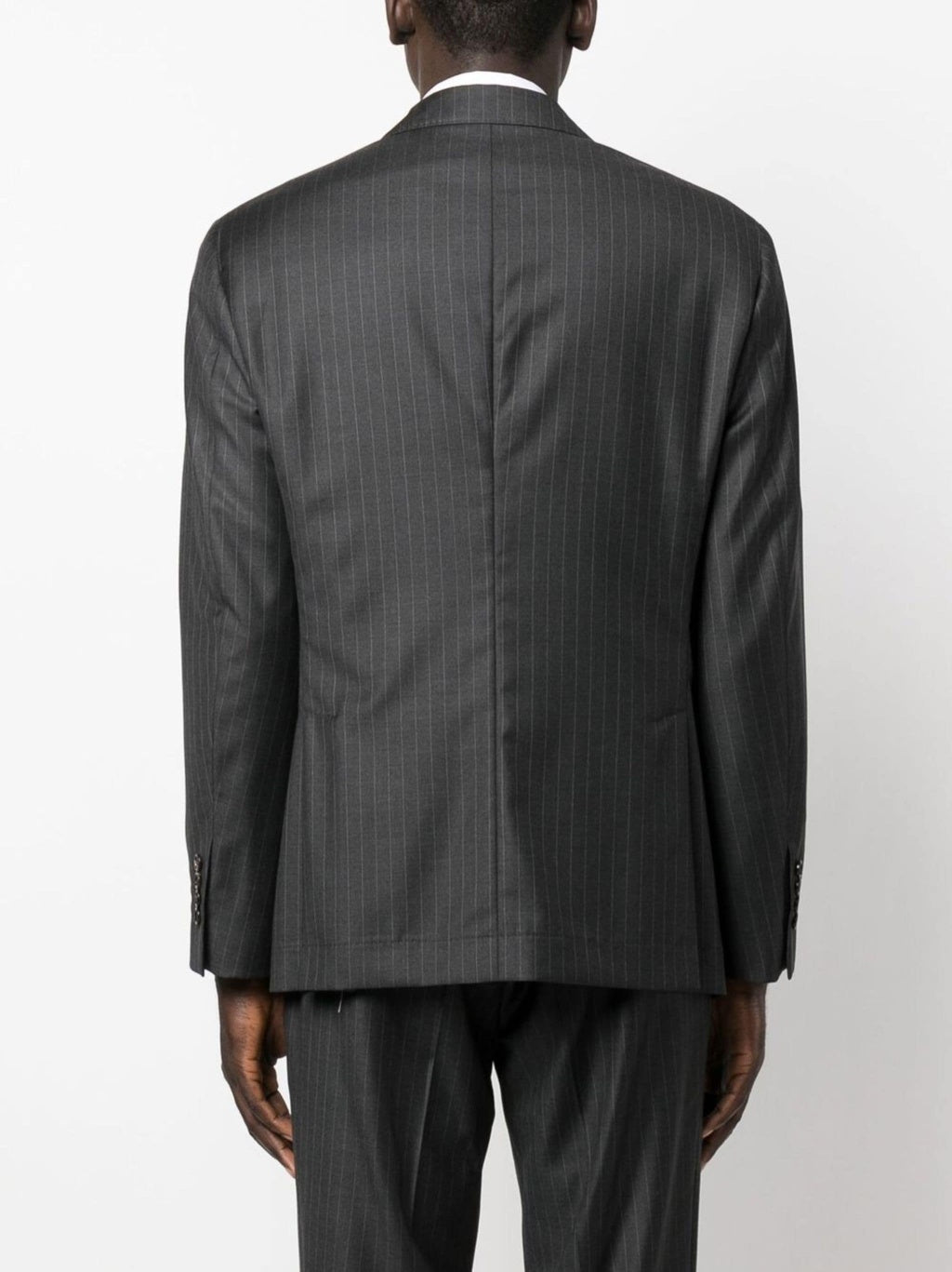 BRUNELLO CUCINELLI MEN'S DARK GREY WOOL TAILORED JACKET