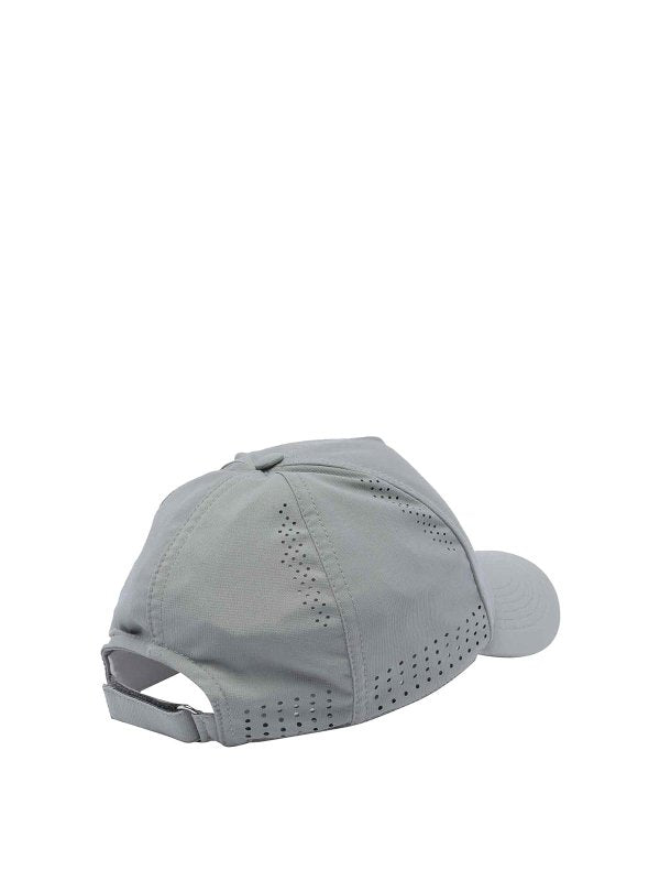 BRUNELLO CUCINELLI MEN'S LIGHT GREY LOGO HAT
