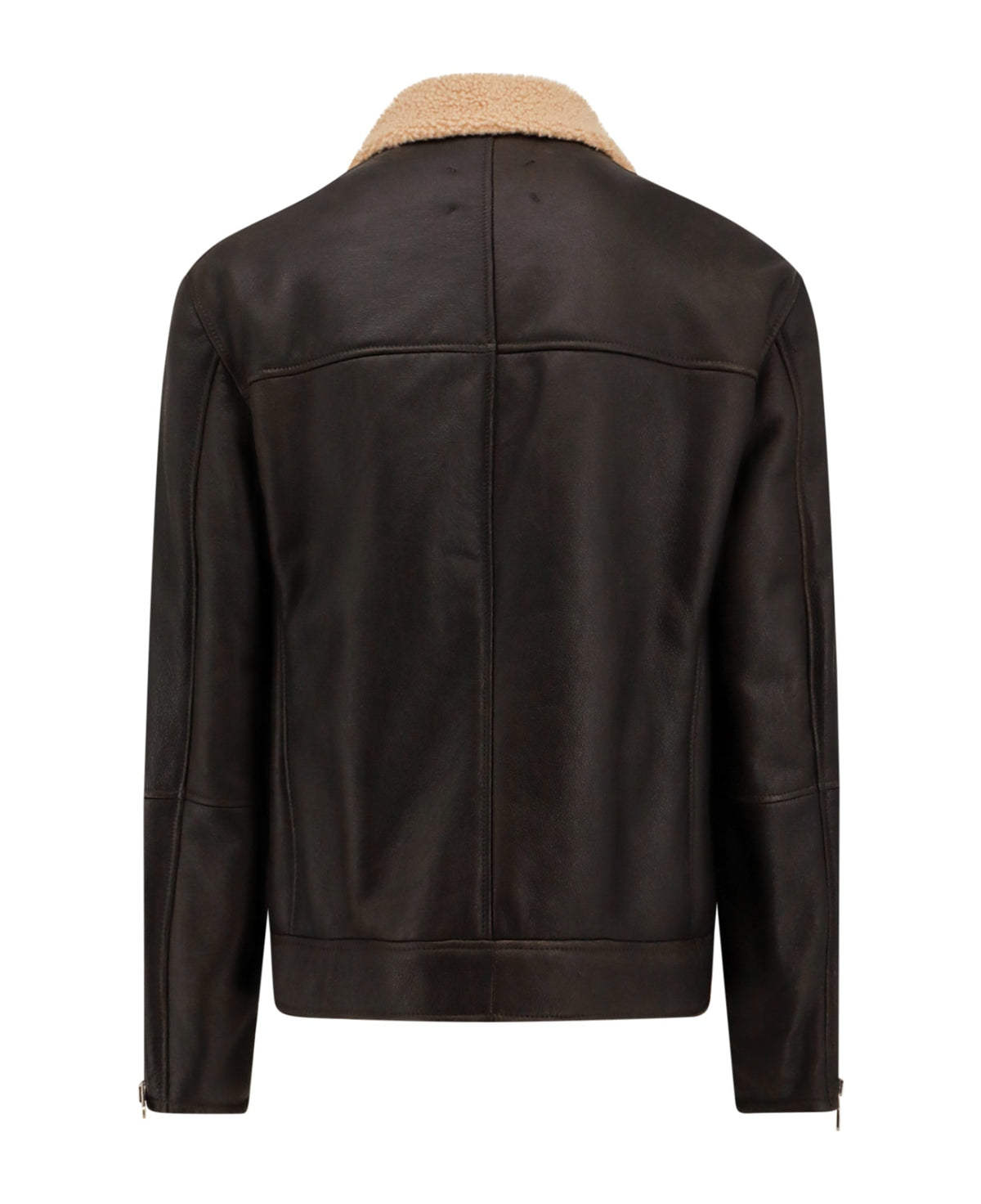 BRUNELLO CUCINELLI MEN'S BLACK CAMEL HAIR JACKET