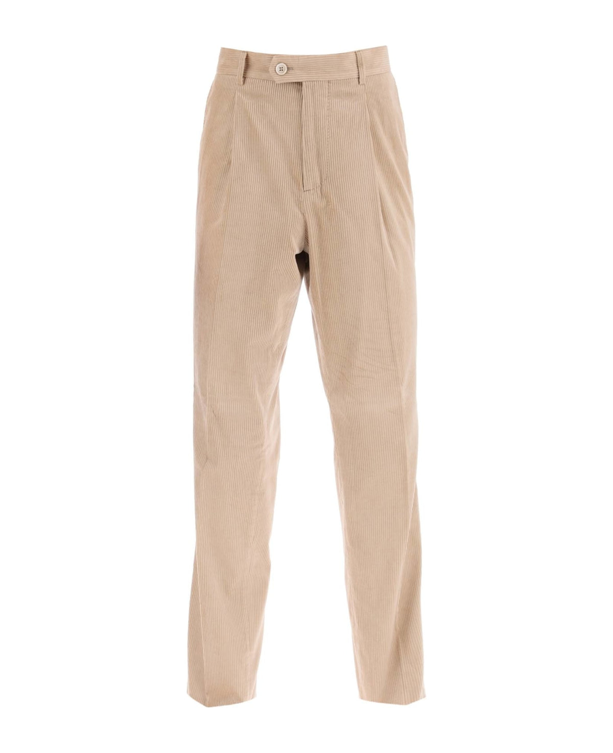 BRUNELLO CUCINELLI MEN'S CAMEL CORDUROY TROUSERS