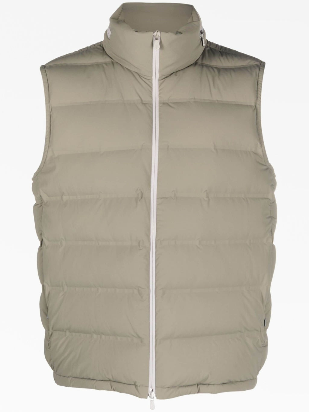 BRUNELLO CUCINELLI MEN'S BEIGE QUILTED PUFFER VEST