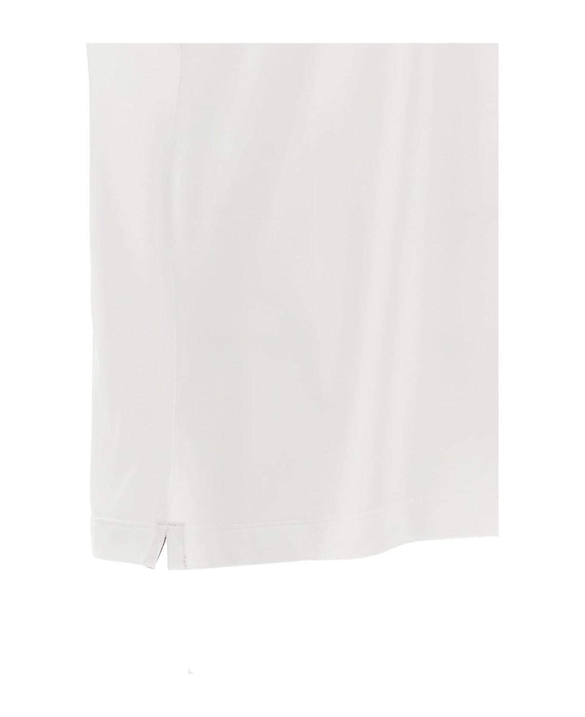 BRUNELLO CUCINELLI MEN'S WHITE SHORT SLEEVE LOGO PATCH SHIRT