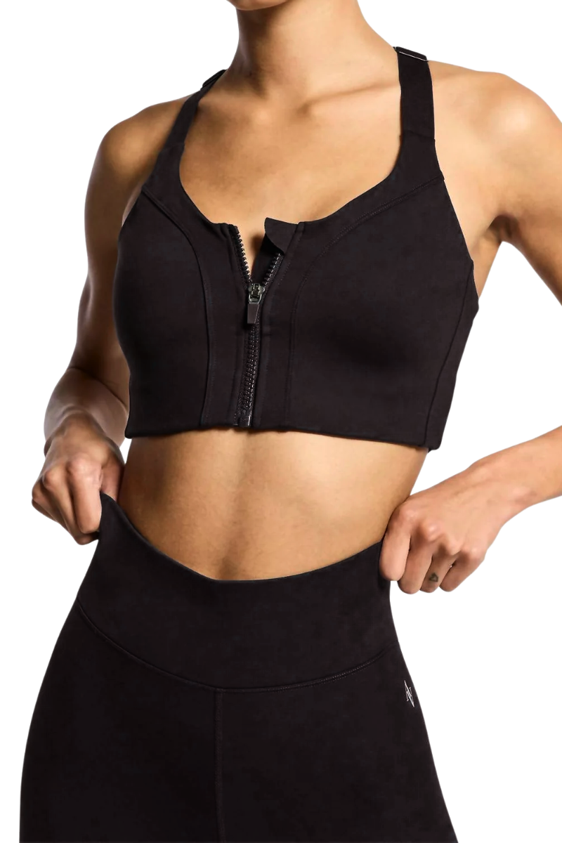 Bandier Zip Front High Black AA202141