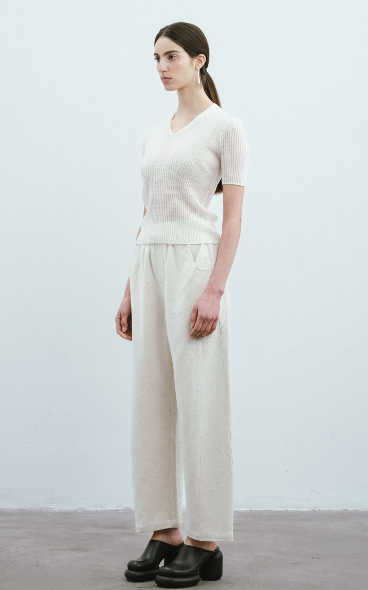 Sequined Wool SS Top