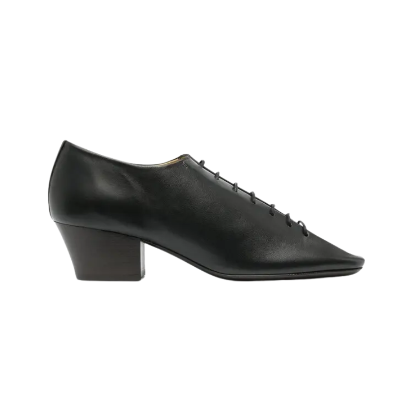Womens | LEMAIRE Leather Derby Pumps BK999 Black