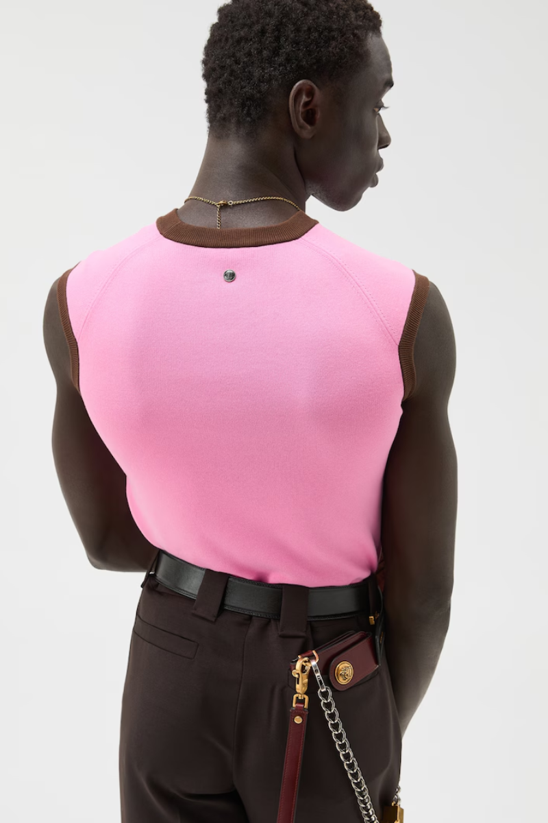Versace Cotton Knit Top Pink