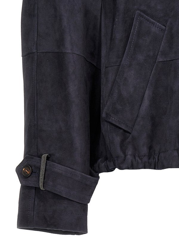 BRUNELLO CUCINELLI WOMEN'S NIGHT SKY SUEDE JACKET