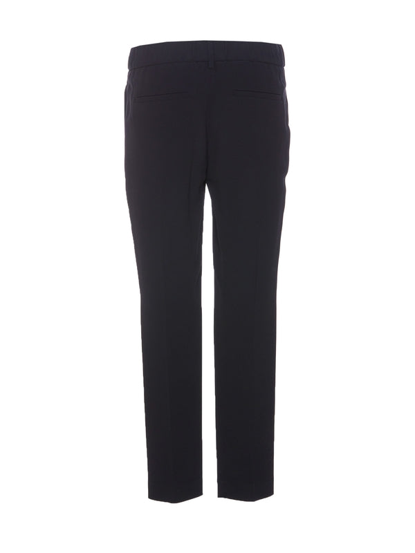 BRUNELLO CUCINELLI WOMEN'S NAVY TAILORED STRAIGHT-LEG TROUSERS