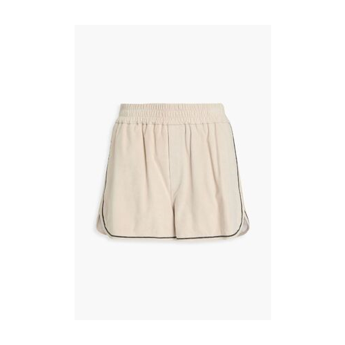 BRUNELLO CUCINELLI WOMEN'S BEIGE TAILORED LINEN SHORTS